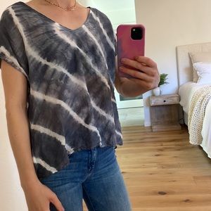 Velvet blouse, size small, slit back.